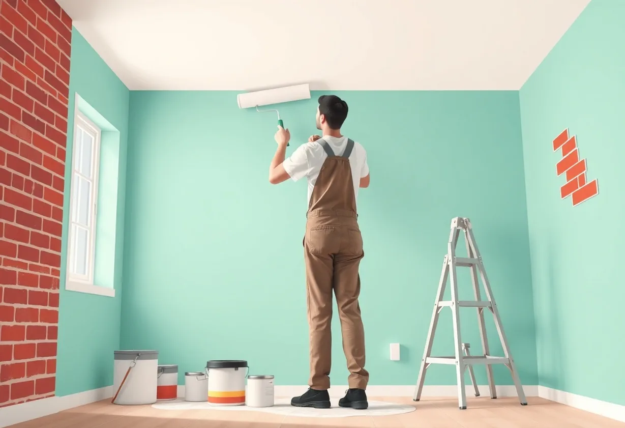 Peintre Castelsarrasin 82100 en intervention sur un chantier
