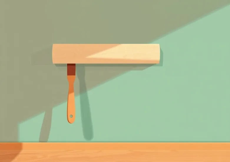 Pose de papier peint, rouleau et brosse à maroufler